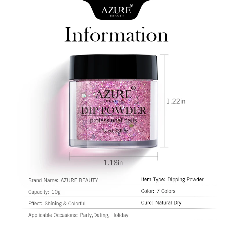 Azure beauty 13 шт./лот пудра для погружения украшение ногтей глиттер набор кистей