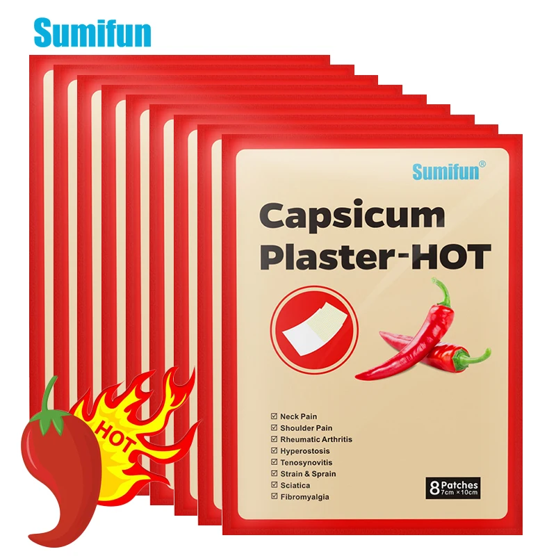 Sumifun 8/24/40/64Pcs Pepper Hot Pain Relief Plaster Back/neck/shoulder Chinese Herbal Medical for Joint/arthritis Patch
Sumifun 8/24/40/64Pcs Pepper Hot Pain Relief Plaster Back/neck/shoulder Chinese Herbal Medical for Joint/arthritis Patch