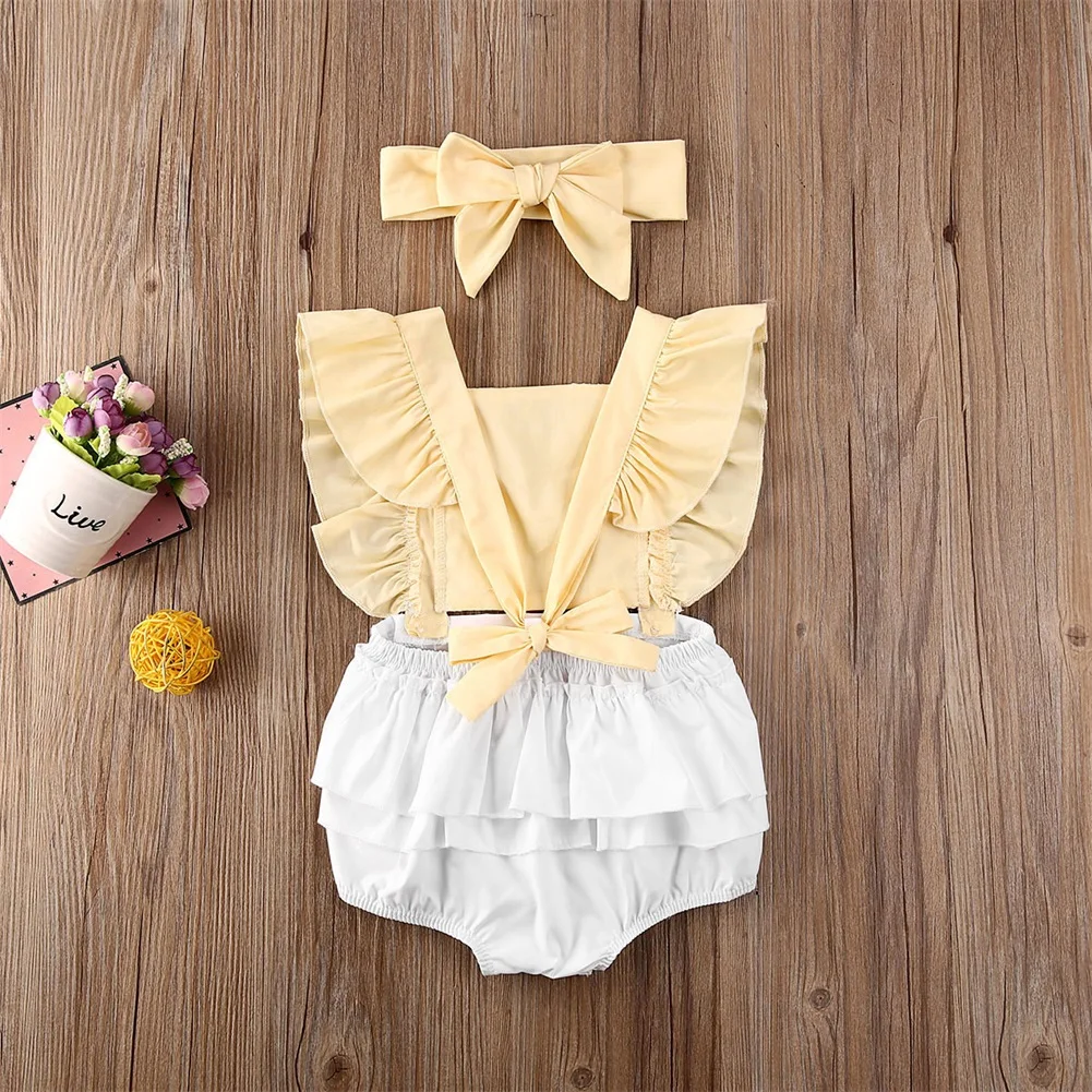 Summer 2pcs Newborn Baby Girls Clothes Bodysuit Headband for 1-24M Female Baby Clothes Outfits
Summer 2pcs Newborn Baby Girls Clothes Bodysuit Headband for 1-24M Female Baby Clothes Outfits