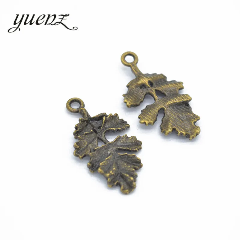 YuenZ 7pcs 2 Color Antique Silver color tree leaf Charms Metal Alloy Jewelry Diy Accessories 32*18mm Q327 | Украшения и