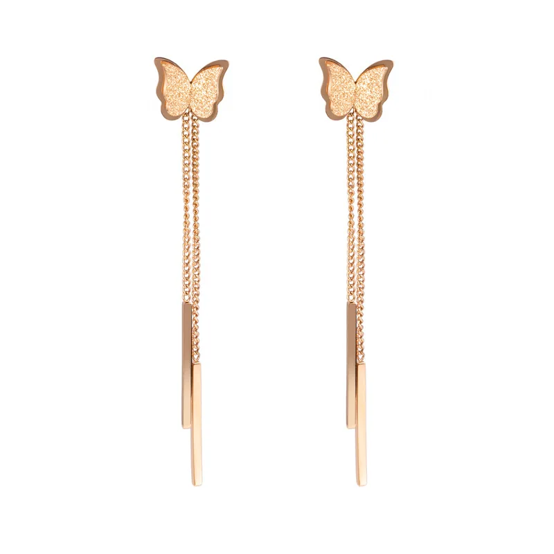 BFORTUNE Time Limited Free Shipping European Rose Gold Color Plated Butterfly Long Pendant Woman Earrings
BFORTUNE Time Limited Free Shipping European Rose Gold Color Plated Butterfly Long Pendant Woman Earrings