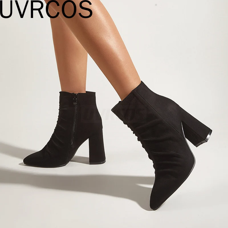 2022 Autumn Winter Boots For Women Fashion Pleated Leather Designer Heels Bootties Sexy Pointed Toe Zip Female Party Shoes Pumps
2022 Autumn Winter Boots For Women Fashion Pleated Leather Designer Heels Bootties Sexy Pointed Toe Zip Female Party Shoes Pumps