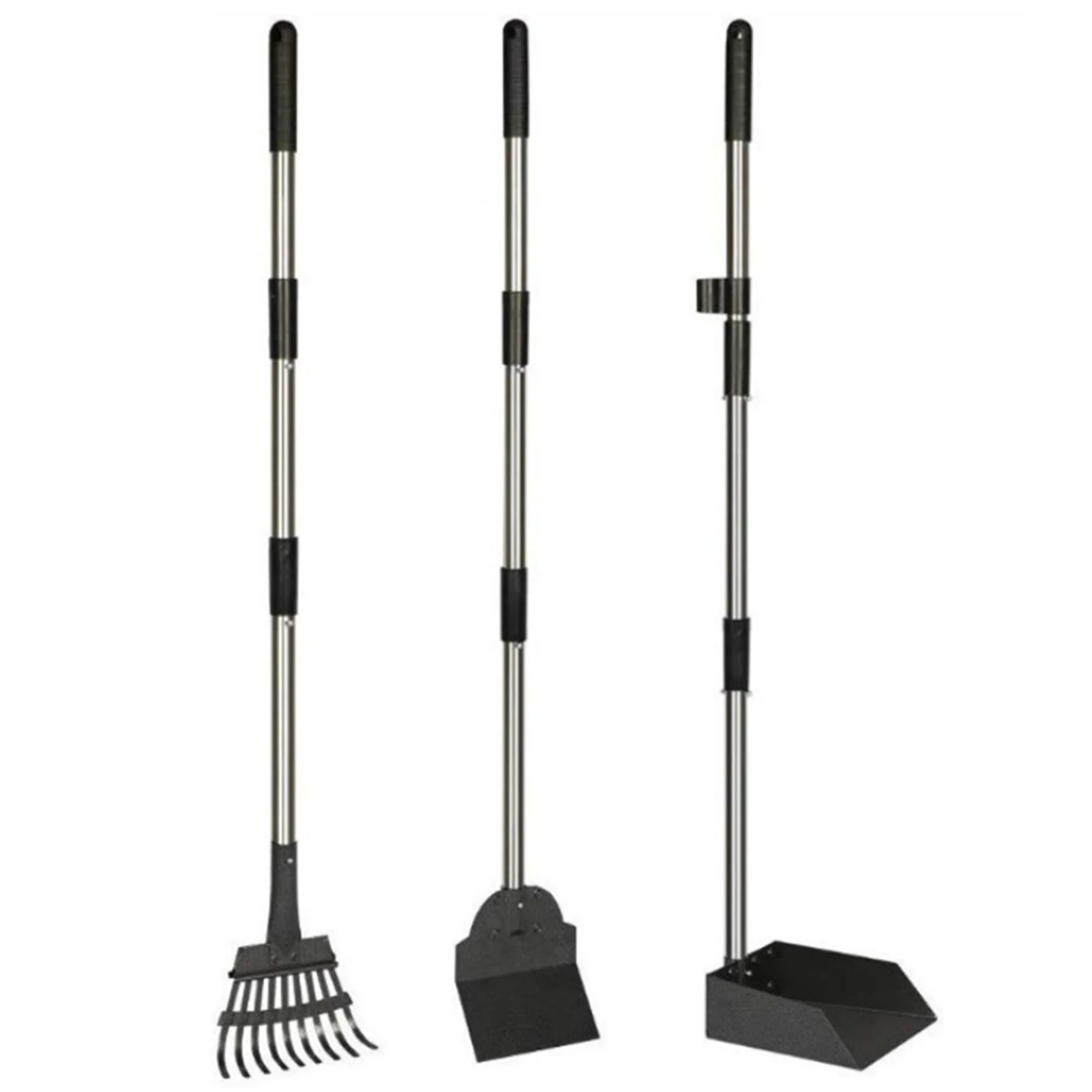 

Dog Pooper Scooper With Metal Rake Tray & Spade For Large Medium Small Dogs Pets Great For Grass Dirt Gravel