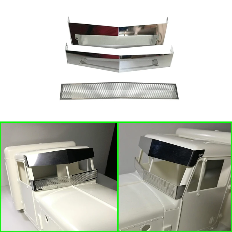 Metal Sunshading Board Sun Visor Explosion Proof Net for 1/14 Tamiya RC Truck Car New King 56344 56301diy Parts 
Metal Sunshading Board Sun Visor Explosion Proof Net for 1/14 Tamiya RC Truck Car New King 56344 56301diy Parts