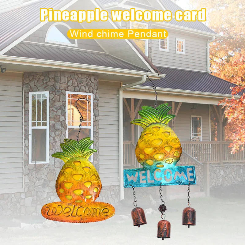 Pineapple Wind Chimes Retro Welcome Sign Decor for Front Door Home Porch Wall Indoor Outdoor Garden Yard Fence ALI88
Pineapple Wind Chimes Retro Welcome Sign Decor for Front Door Home Porch Wall Indoor Outdoor Garden Yard Fence ALI88