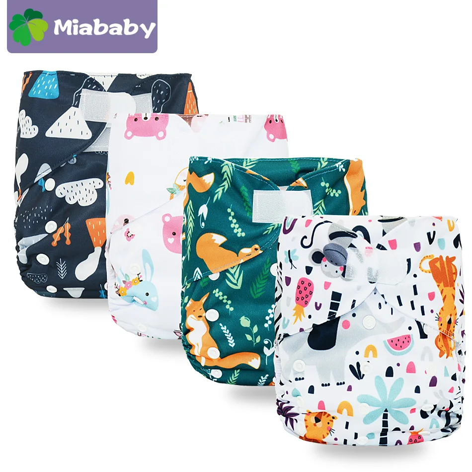 Miababy 1 шт. Большие Подгузники с карманами для детей размер регулируемый тканевый