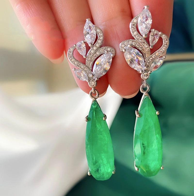 Paraiba Tourmaline Gemstones Stud Earrings For Women Solid 925 Sterling Silver Jewelry Gemstone For Girl Party Christmas Gift
Paraiba Tourmaline Gemstones Stud Earrings For Women Solid 925 Sterling Silver Jewelry Gemstone For Girl Party Christmas Gift