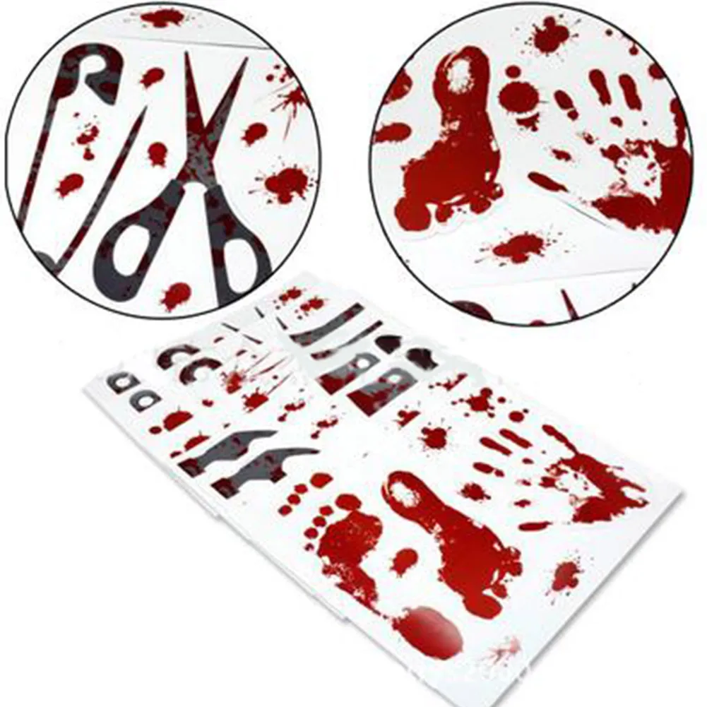 88Pcs Accessories Halloween Lifelike Fake Bloody Window Sticker Scary Waterproof Temporary Stickers Horror Party DIY Decoration
88Pcs Accessories Halloween Lifelike Fake Bloody Window Sticker Scary Waterproof Temporary Stickers Horror Party DIY Decoration