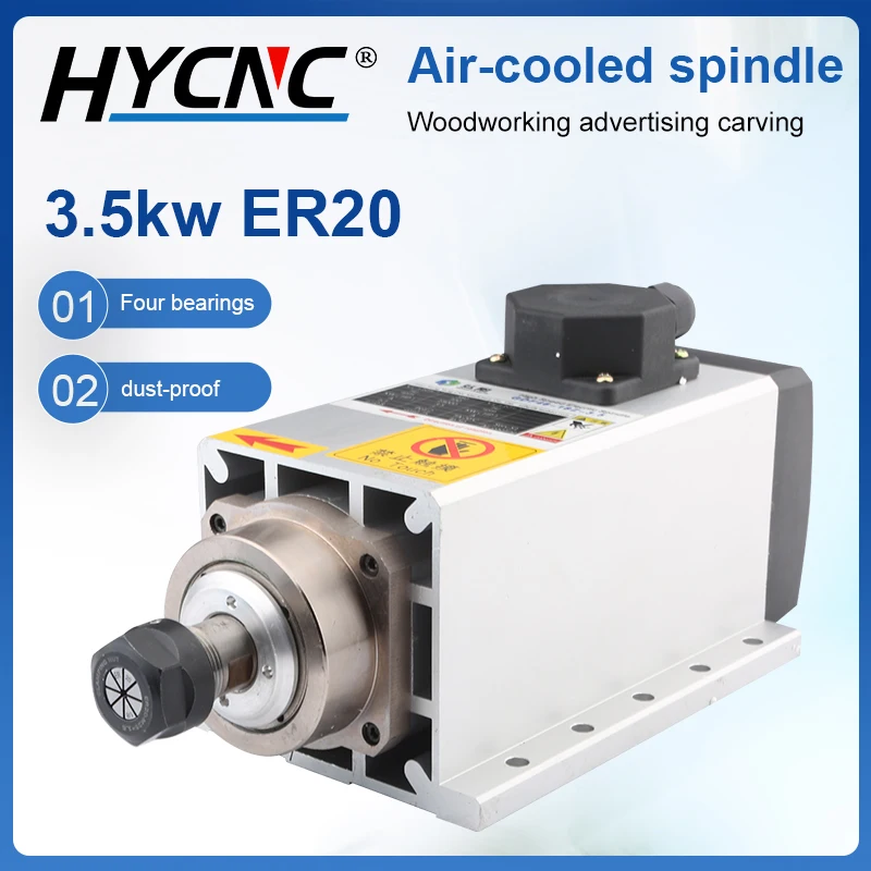 CNC Milling Machine 3.5kw Air-Cooled Spindle Motor 7A 300Hz ER20 Chuck DIY Air-Cooled Woodworking Engraving Milling
CNC Milling Machine 3.5kw Air-Cooled Spindle Motor 7A 300Hz ER20 Chuck DIY Air-Cooled Woodworking Engraving Milling