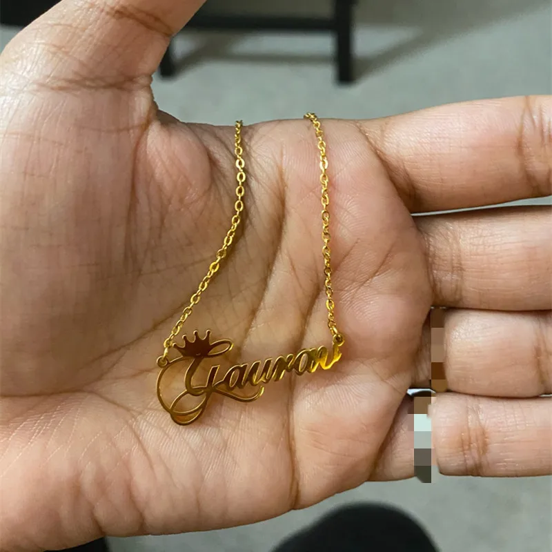 Crown Name Pendant Necklace Custom Jewelry Personalized Nameplate Letter Choker Necklace Rose Gold Chain Collier Birthday Gift
Crown Name Pendant Necklace Custom Jewelry Personalized Nameplate Letter Choker Necklace Rose Gold Chain Collier Birthday Gift