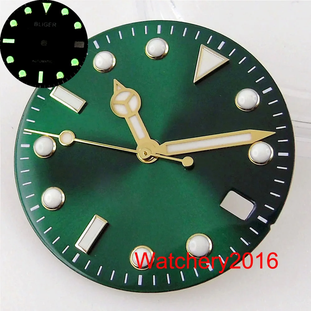 28.5mm Green Watch Dial Luminous Gold Edge Index fit NH35 NH36A ETA 2824 2836 PT5000 MIYOTA 8215 8205 DG 2813 movement
28.5mm Green Watch Dial Luminous Gold Edge Index fit NH35 NH36A ETA 2824 2836 PT5000 MIYOTA 8215 8205 DG 2813 movement