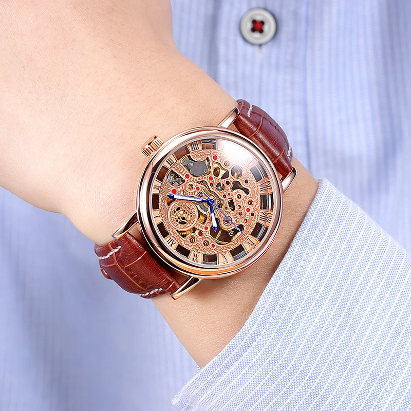 Fully Manual Mechanical Watch Classic Luxury Belt Hollow Out Transparent Dial Waterproof Men's Watches Top Clock
Fully Manual Mechanical Watch Classic Luxury Belt Hollow Out Transparent Dial Waterproof Men's Watches Top Clock