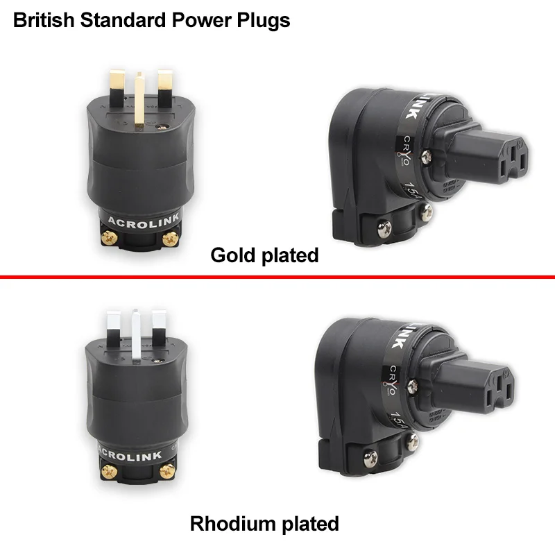 ACROLINK UK EU US CN standard Power Plugs Connector Gold Rhodium Plated Pure Brass rotated 360 degrees 1PC
ACROLINK UK EU US CN standard Power Plugs Connector Gold Rhodium Plated Pure Brass rotated 360 degrees 1PC