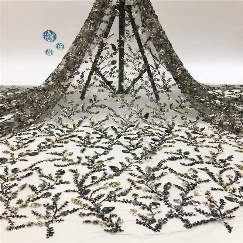 Hot Sale Sequin Lace Fabrics African Lace Fabric High Quality Nigeria Tulle Mesh Lace Fabric for Bridal Material XB225-324
Hot Sale Sequin Lace Fabrics African Lace Fabric High Quality Nigeria Tulle Mesh Lace Fabric for Bridal Material XB225-324