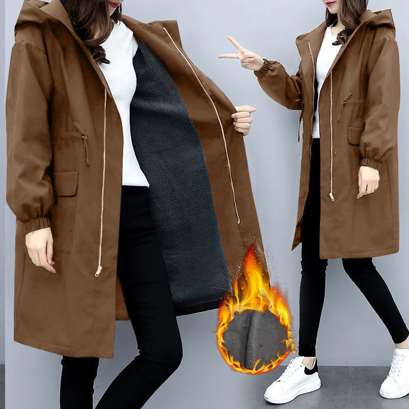 Women's autumn/winter pregnancy hooded pocket zipper long coat plus size women's thickened windbreaker jacket for pregnant women
Women's autumn/winter pregnancy hooded pocket zipper long coat plus size women's thickened windbreaker jacket for pregnant women