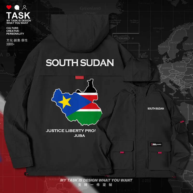 South Sudan Sudanese SSD men jacket hooded map nation flag for men new trench coat men mens top windbreaker autumn clothes
South Sudan Sudanese SSD men jacket hooded map nation flag for men new trench coat men mens top windbreaker autumn clothes