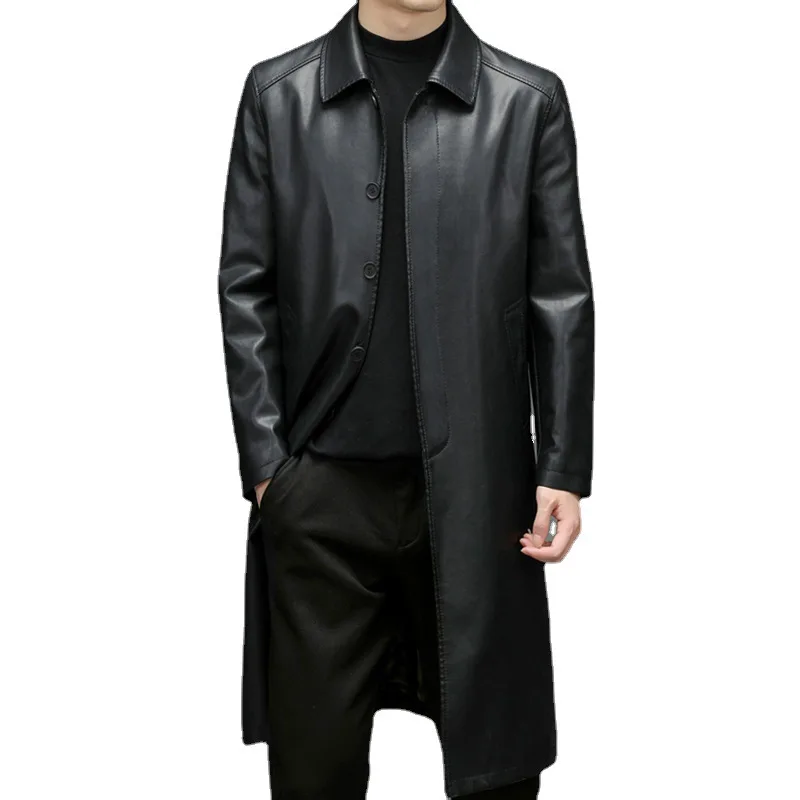 Men's Fashion Pu Leather Jacket Slim Fit Long PU Coat
Men's Fashion Pu Leather Jacket Slim Fit Long PU Coat