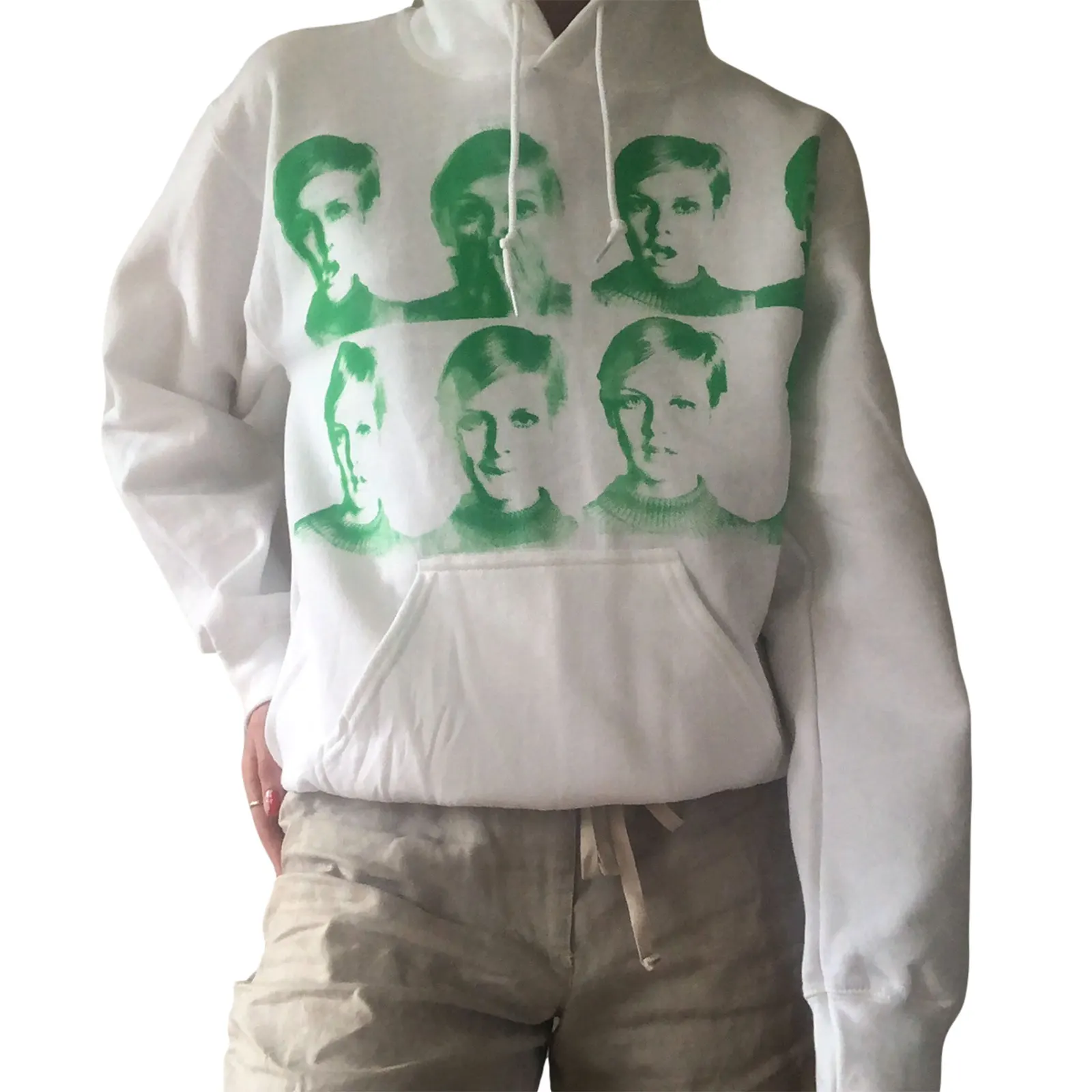 Women Hooded Sweater, Adults Portrait Print Long Sleeve Pullover with Drawstring, Pocket
Women Hooded Sweater, Adults Portrait Print Long Sleeve Pullover with Drawstring, Pocket