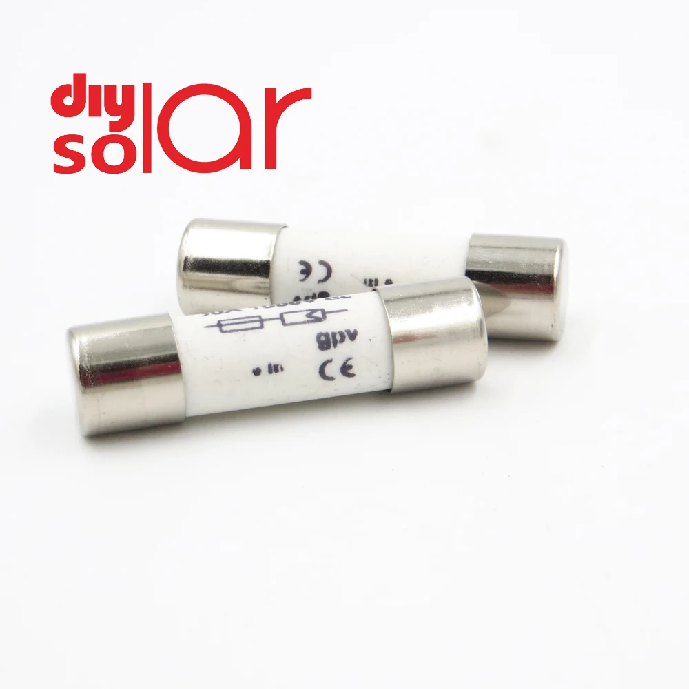 2 шт. x 1000 в 5 6 8 10 12 15 20 30 A 10*38 мм PV солнечная защита DC солнечный предохранитель