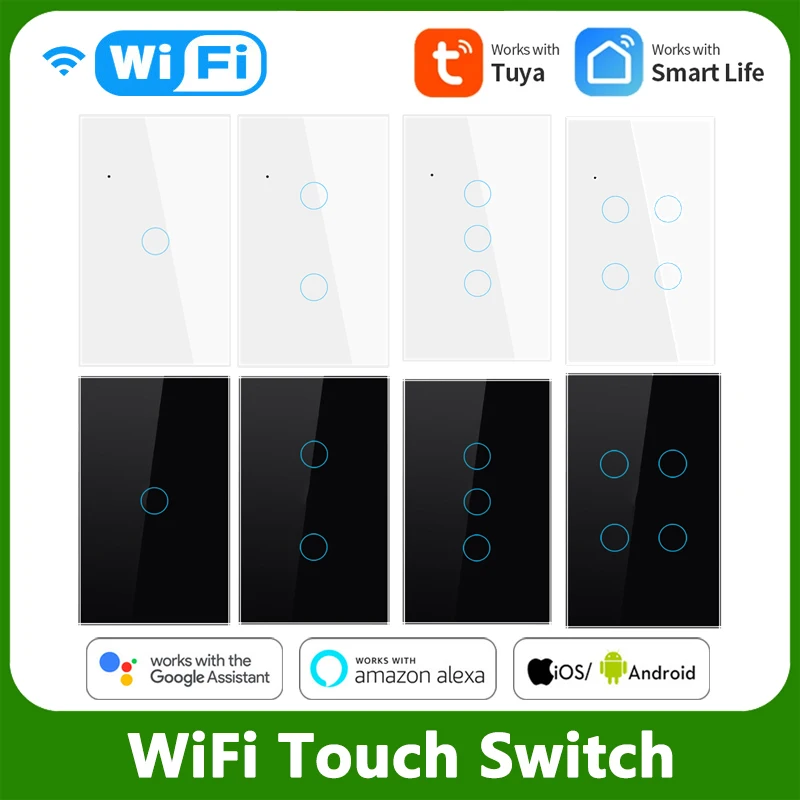 Tuya Smart WiFi Glass Panel Light Touch Switch Smart Home Smart Life App Remote Control Via Google Home Alexa Voice Control New
Tuya Smart WiFi Glass Panel Light Touch Switch Smart Home Smart Life App Remote Control Via Google Home Alexa Voice Control New