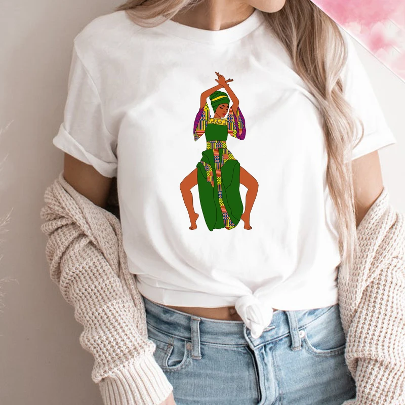 Headwrap Women Tshirt Beautiful African Black Girl Wearing Traditional Colorful Afro Outfits Graphic T Shirts Cotton Plus Size
Headwrap Women Tshirt Beautiful African Black Girl Wearing Traditional Colorful Afro Outfits Graphic T Shirts Cotton Plus Size