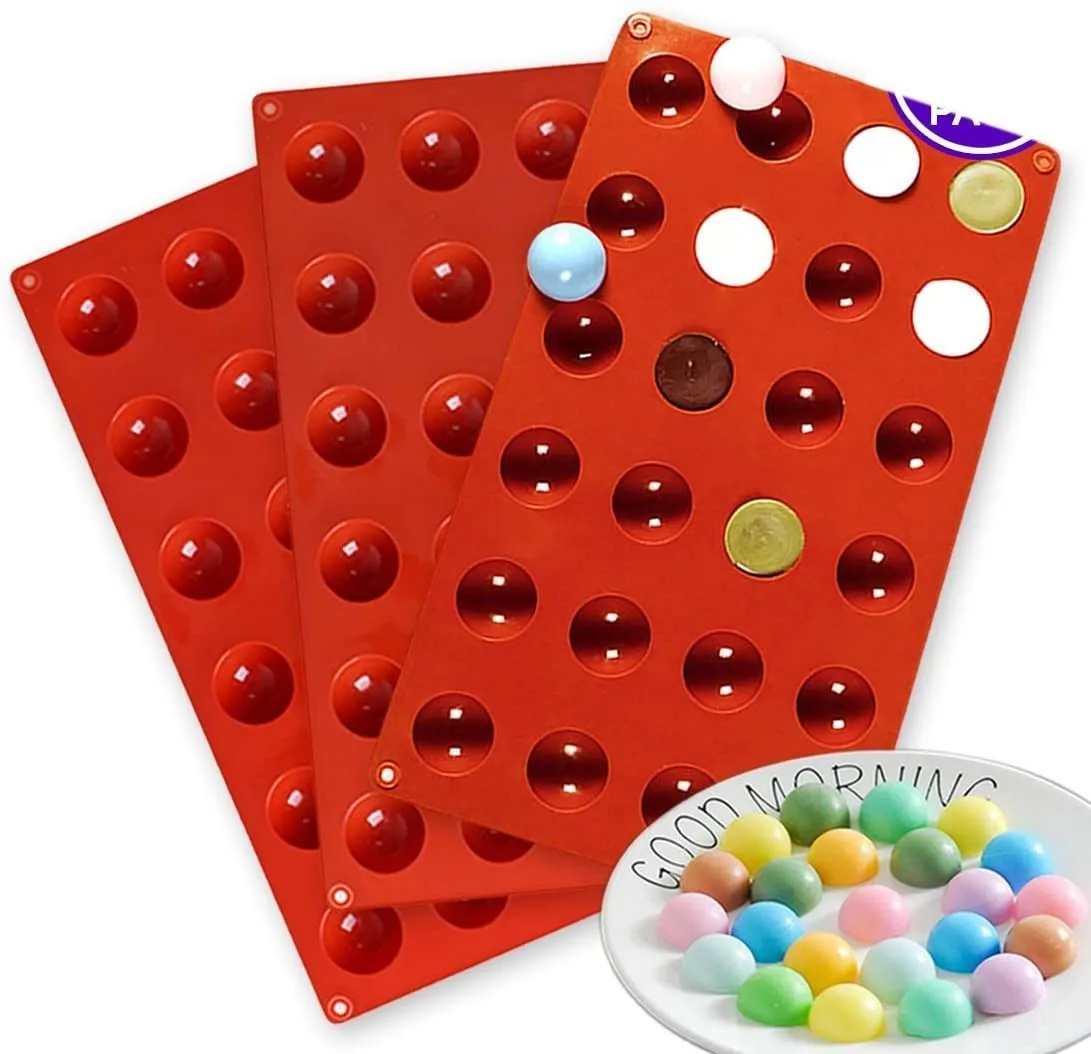 GZTZMY 3 Pcs Set 24 Small Hemispherical Silicone Mold Easy To Demold and Clean DIY Cake Jelly Pudding Chocolate Mold Baking Tool
GZTZMY 3 Pcs Set 24 Small Hemispherical Silicone Mold Easy To Demold and Clean DIY Cake Jelly Pudding Chocolate Mold Baking Tool