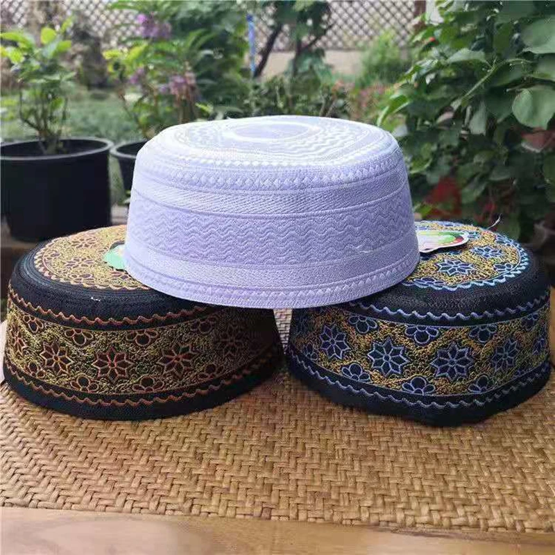 Men Worship Saudi Arabia Turban Muslim Cap Prayer Hat Islam Egyptian Kufi Topi White Black Print Embroidery
Men Worship Saudi Arabia Turban Muslim Cap Prayer Hat Islam Egyptian Kufi Topi White Black Print Embroidery