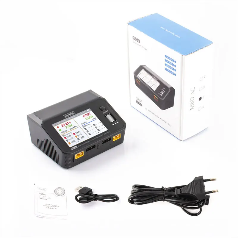 ToolkitRC M6DAC DC 350WX2 15A AC 700 Вт 25A двухканальный смарт-Lipo зарядное устройство Dis зарядное устройство для 1-6S Lipo батарея No HOTA D6PRO
ToolkitRC M6DAC DC 350WX2 15A AC 700 Вт 25A двухканальный смарт-Lipo зарядное устройство Dis зарядное устройство для 1-6S Lipo батарея No HOTA D6PRO