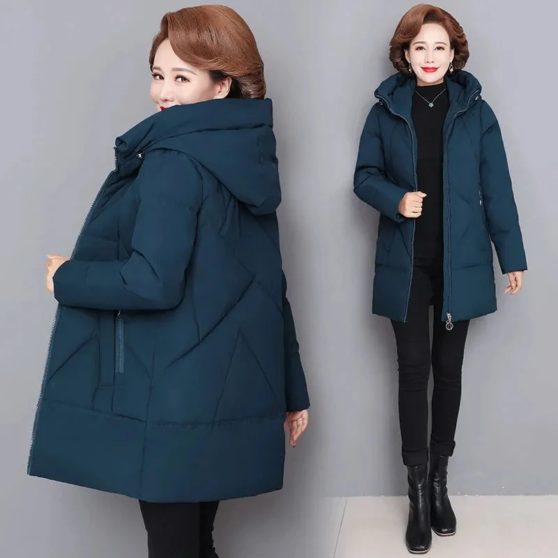 Winter Coat 2021 Middle-aged Mother New Cotton padded Jacket Long Hooded Parka Female Windproof Loose Warm Outwear Plus size 6XL
Winter Coat 2021 Middle-aged Mother New Cotton padded Jacket Long Hooded Parka Female Windproof Loose Warm Outwear Plus size 6XL