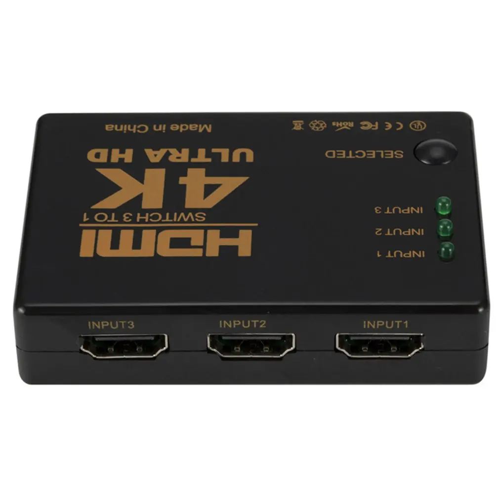 4K*2K 3x1 HDMI Switch Splitter 3 In 1 out HDTV Audio Video Converter Adapter with Remote Control for XBOX360 DVD PS3 Projector |