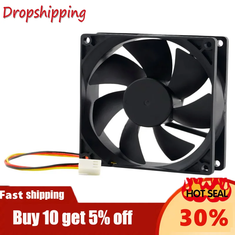 1pc 12V 3-Pin 9cm 90 x 25mm 90mm CPU Heat Sinks Cooler Fan DC Cooling Fan 65 CFM High Quality Fast Free
1pc 12V 3-Pin 9cm 90 x 25mm 90mm CPU Heat Sinks Cooler Fan DC Cooling Fan 65 CFM High Quality Fast Free