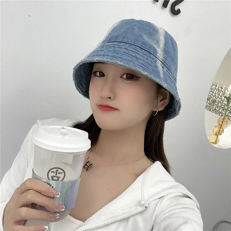 Japanese Washed Tie-dye Denim Bucket Hat Korean Fashion Men and Women Shade Basin Hat Personality Fisherman Hat
Japanese Washed Tie-dye Denim Bucket Hat Korean Fashion Men and Women Shade Basin Hat Personality Fisherman Hat