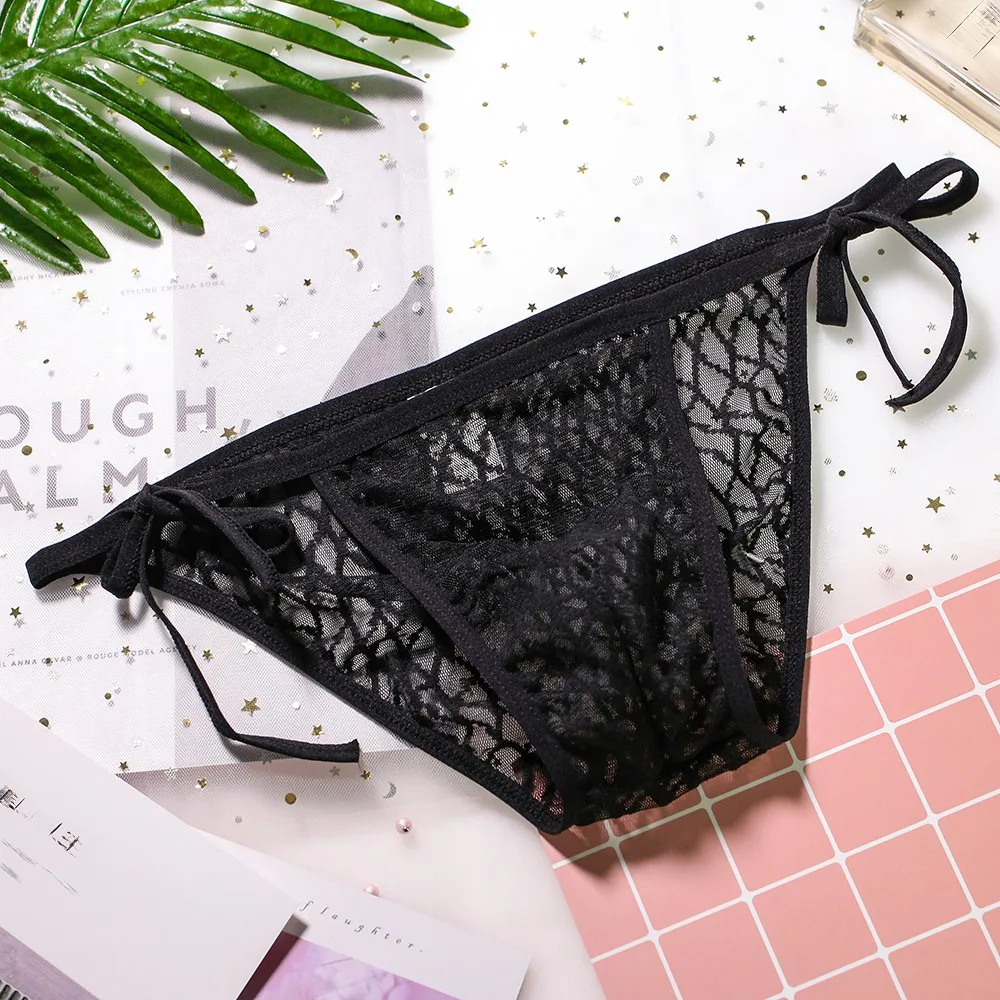See Through Lace G String Man T-back Thong Mens Sexy Underwear Bikini Pouch Briefs Mans Underpant Male Sheer Breathable Panties
See Through Lace G String Man T-back Thong Mens Sexy Underwear Bikini Pouch Briefs Mans Underpant Male Sheer Breathable Panties