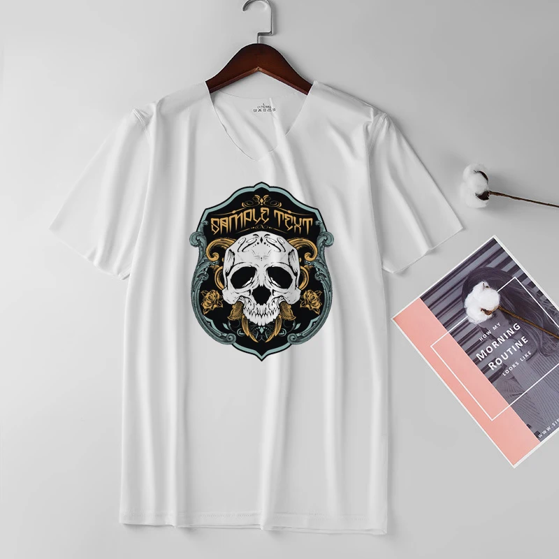 T-shirt For Men Tee Tops Ice Short Sleeve V Collared Tshirt Hip Hop Skeleton Print Male T Shirt Hipster Men Clothes
T-shirt For Men Tee Tops Ice Short Sleeve V Collared Tshirt Hip Hop Skeleton Print Male T Shirt Hipster Men Clothes