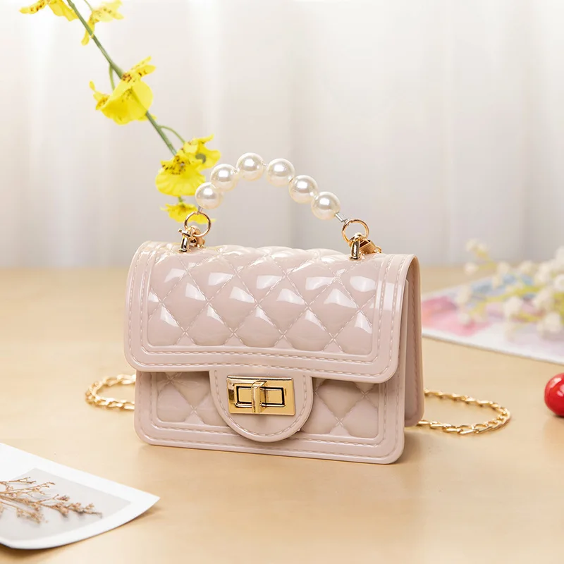 Shoulder Bags Wholesale Price Chain Plaid PVC Jelly Purses Colorful Transparent Small Handbags Crossbody Mini For Women | Багаж и сумки