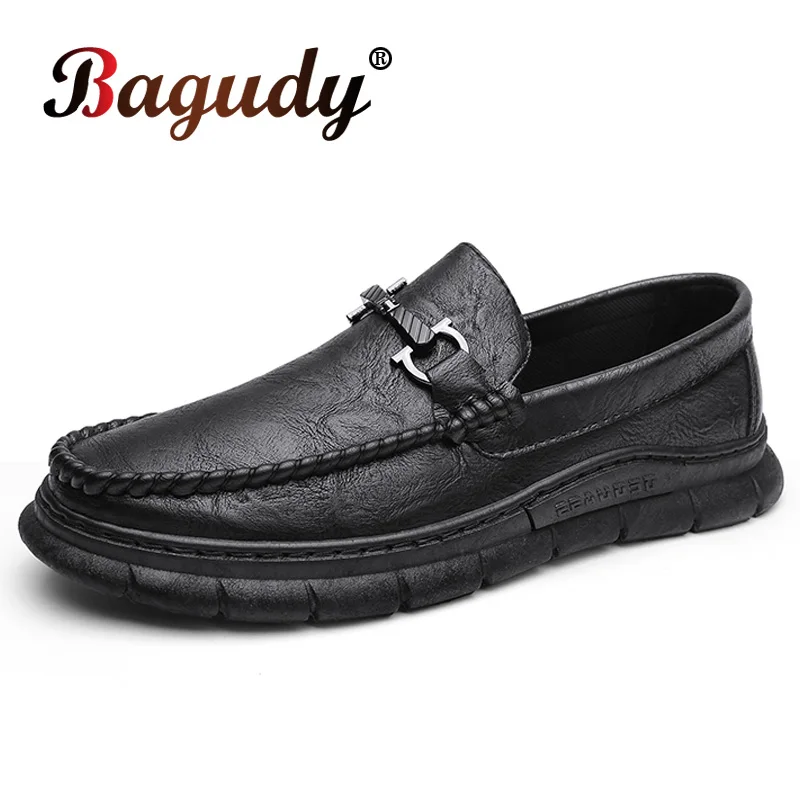 Retro Classic Black Men's Leather Casual Shoes Comfortable Non-slip Fashion Men Loafers Flats Leather Oxfords Shoes Soft Sole 44
Retro Classic Black Men's Leather Casual Shoes Comfortable Non-slip Fashion Men Loafers Flats Leather Oxfords Shoes Soft Sole 44