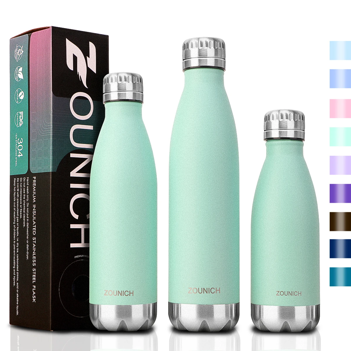ZOUNICH Double-Wall Insulated Vacuum Flask Stainless Steel Water Bottle Thermos For Sport Water Bottles Portable Thermoses
ZOUNICH Double-Wall Insulated Vacuum Flask Stainless Steel Water Bottle Thermos For Sport Water Bottles Portable Thermoses