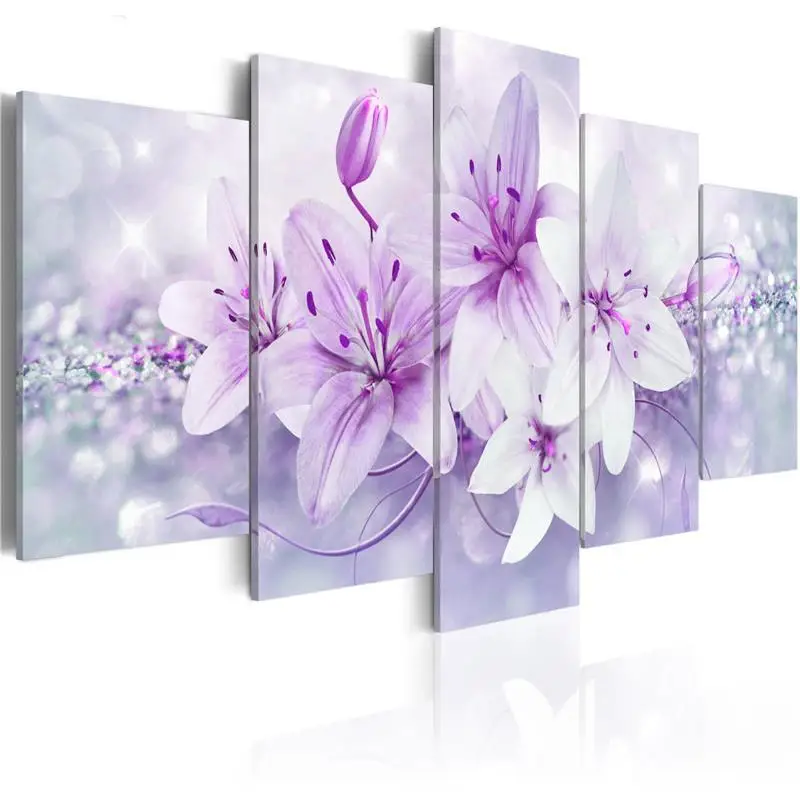 5 Panel Lilies Flowers Canvas Wall Art Picture Canvas Painting for Bedroom Abstract Floral Poster and Print Unframed
5 Panel Lilies Flowers Canvas Wall Art Picture Canvas Painting for Bedroom Abstract Floral Poster and Print Unframed