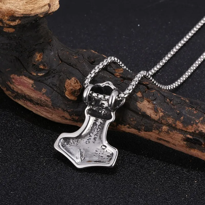 1 шт. кулон Молот Тора Mjolnir ожерелье викингов Скандинавское с цепочкой из