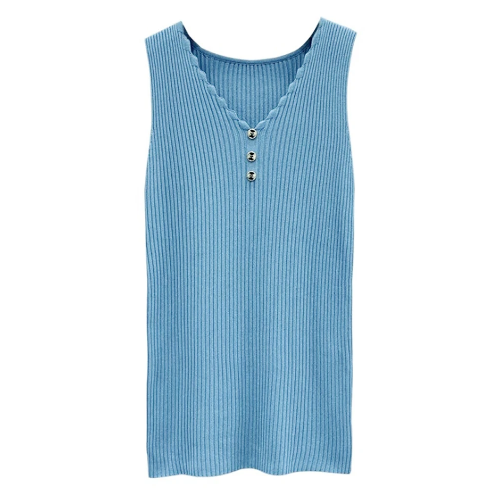 Женский трикотажный жилет на пуговицах, повседневный однотонный топ большого размера 5XXL для улицы, на лето и осень 
Женский трикотажный жилет на пуговицах, повседневный однотонный топ большого размера 5XXL для улицы, на лето и осень