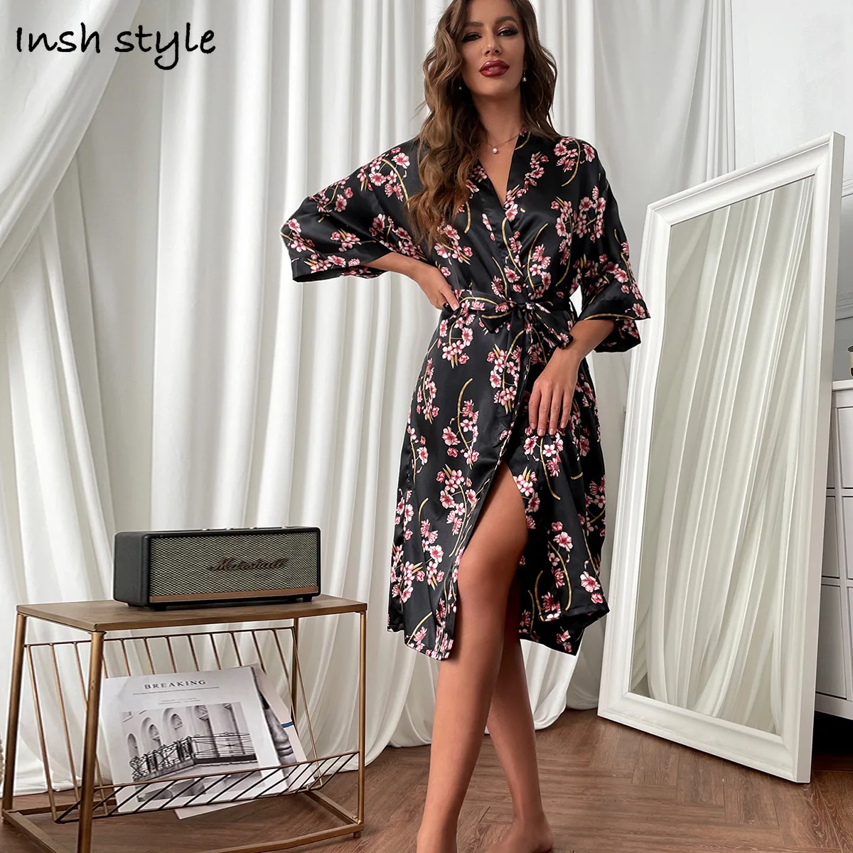 Nightgown for Women Sleep Top Women's Satin Kimono Mujer Verano Printes Sexy and Comfortable Sleepwear Etin Kimono Seda
Nightgown for Women Sleep Top Women's Satin Kimono Mujer Verano Printes Sexy and Comfortable Sleepwear Etin Kimono Seda