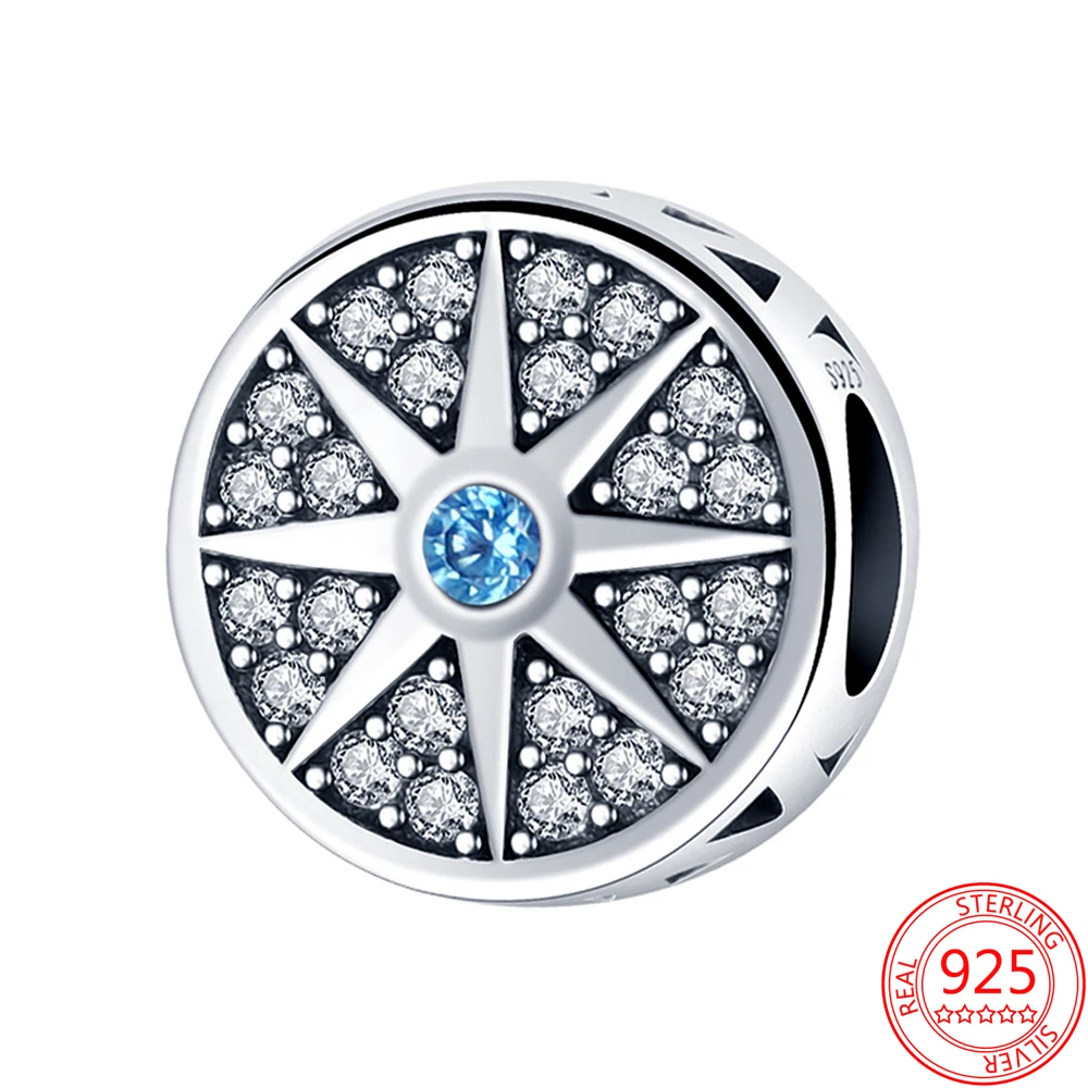 New 925 Sterling Silver Sky Blue Pointed Star Round Charms Fit Original Pandora Bracelet Beads for Women Fashion Jewelry Gift
New 925 Sterling Silver Sky Blue Pointed Star Round Charms Fit Original Pandora Bracelet Beads for Women Fashion Jewelry Gift