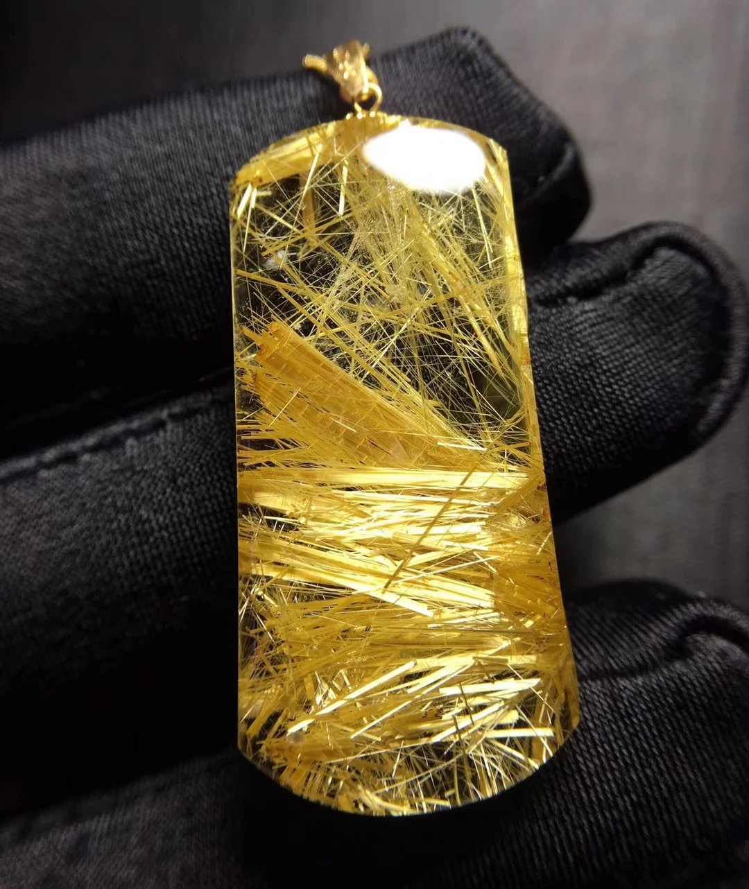 Genuine Natural Gold Rutilated Quartz Rectangle Pendant 36.3*17.2*7mm Clear Bead Wealthy Crystal Jewelry Brazil AAAAAA
Genuine Natural Gold Rutilated Quartz Rectangle Pendant 36.3*17.2*7mm Clear Bead Wealthy Crystal Jewelry Brazil AAAAAA