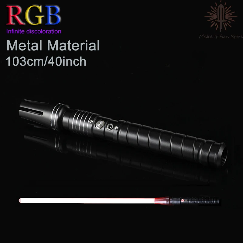 RGB Lightsaber Sword Hilt Fightable Laser Saber Anime Soul Figure Weapon Foc Lock Up Sabre De Luz Metal Handle Toys for Child
RGB Lightsaber Sword Hilt Fightable Laser Saber Anime Soul Figure Weapon Foc Lock Up Sabre De Luz Metal Handle Toys for Child