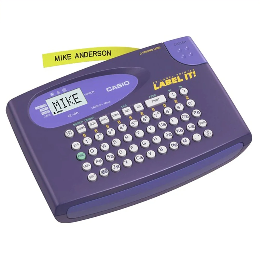 Original Casio Label Printer KL-60-L KL-60L Portable Label Machine,Suitable for Casio 6/9/12mm Label Tape XR-12WE XR-9WE XR-12YW
Original Casio Label Printer KL-60-L KL-60L Portable Label Machine,Suitable for Casio 6/9/12mm Label Tape XR-12WE XR-9WE XR-12YW