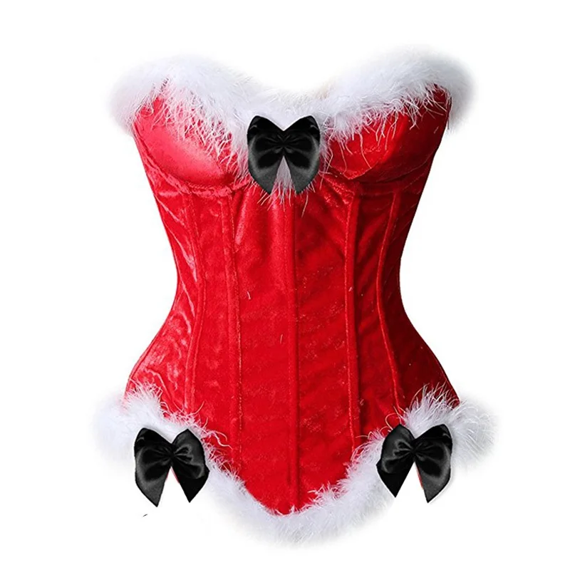 Bustier Lingerie Top Corset Women Sexy Straps White Feather Burlesque Lace Up Lingeries For Christmas Santa Costume Overbust
Bustier Lingerie Top Corset Women Sexy Straps White Feather Burlesque Lace Up Lingeries For Christmas Santa Costume Overbust