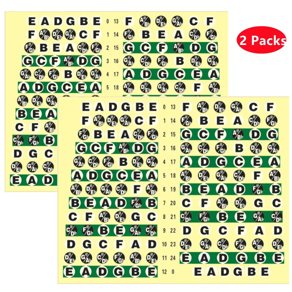 2 Pcs Guitar Fretboard Note Stickers Guitar Scale Stickers Guitar Scale Fretboard Notes Decals Learn Music Lessons
2 Pcs Guitar Fretboard Note Stickers Guitar Scale Stickers Guitar Scale Fretboard Notes Decals Learn Music Lessons
