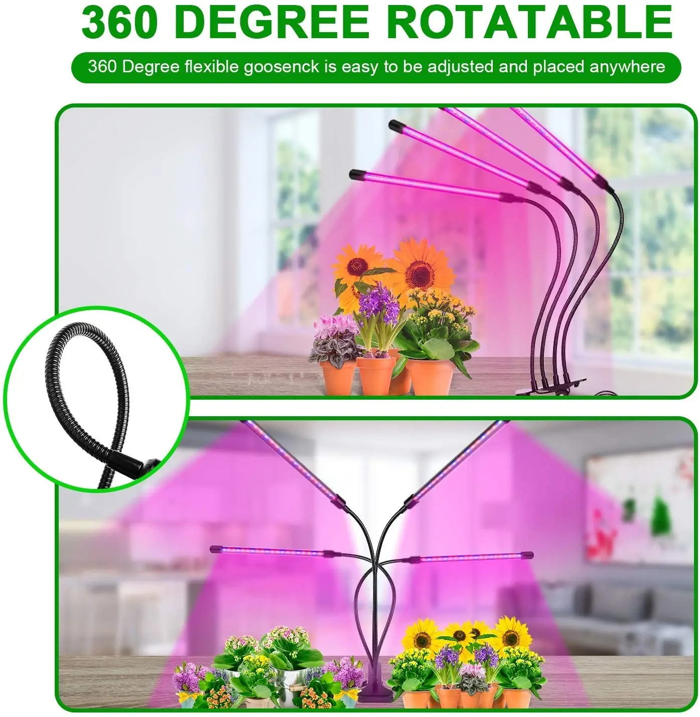 9 Dimmable Levels LED Grow Light with 3 Modes Timing Function for Indoor Plants LED Lamp Bulbs Full Spectrum 
9 Dimmable Levels LED Grow Light with 3 Modes Timing Function for Indoor Plants LED Lamp Bulbs Full Spectrum