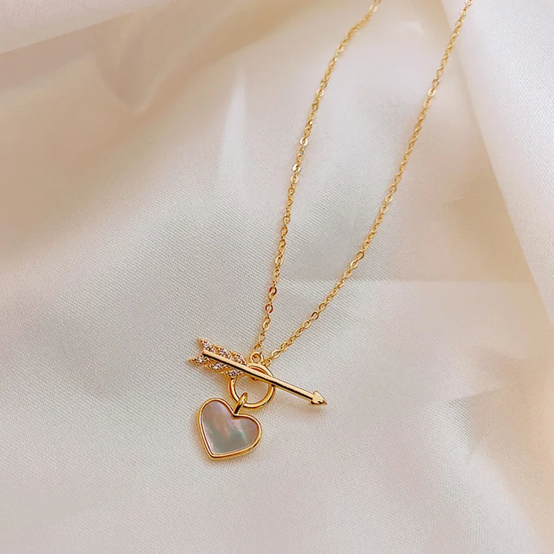 Korean Simple Fashion Shell Stone Crystal Love Necklace Woman Exquisite Wild Short Clavicle Chain Anniversary Gifts Jewelry
Korean Simple Fashion Shell Stone Crystal Love Necklace Woman Exquisite Wild Short Clavicle Chain Anniversary Gifts Jewelry
