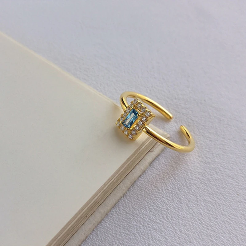 GHIDBK Handmade 925 Sterling Silver CZ Stone Open Rings Adjustable Cubic Zirconia Blue Stone Ring for Women Minimalist Thin Ring
GHIDBK Handmade 925 Sterling Silver CZ Stone Open Rings Adjustable Cubic Zirconia Blue Stone Ring for Women Minimalist Thin Ring